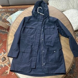 Women's Navy Raincoat